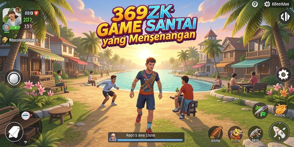 Tampilan gameplay 369ZK yang ceria dan mengasyikkan.