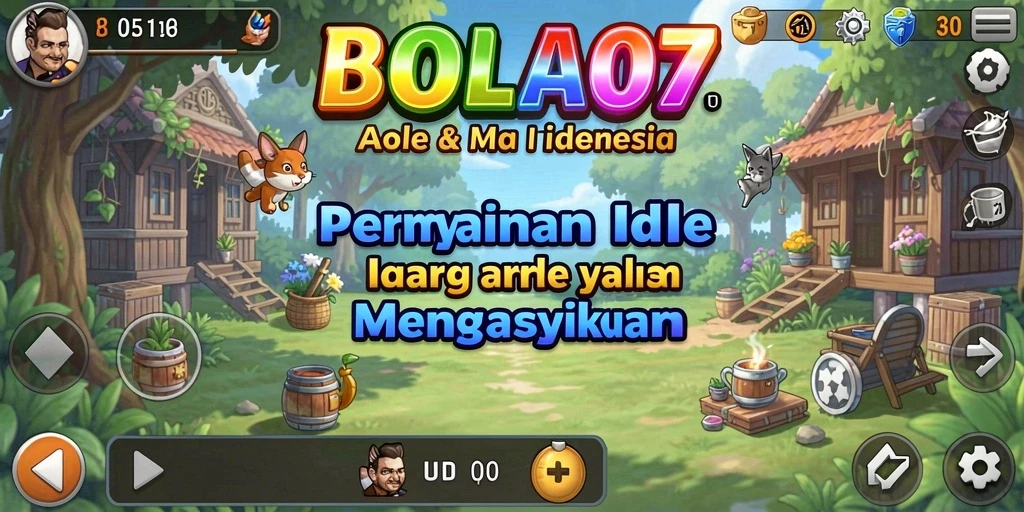Screenshot dari gameplay BOLA07 yang menunjukkan suasana kompetisi.