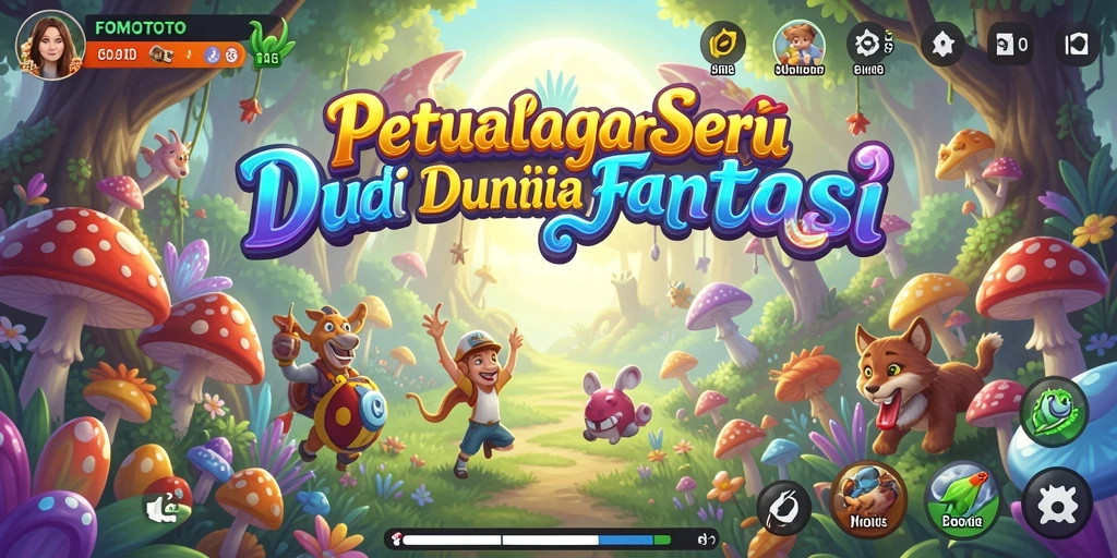 Gameplay FOMOTOTO yang seru dan dinamis di dunia fantasi.