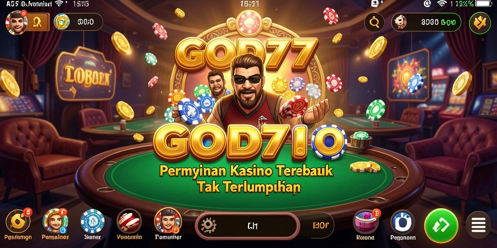 Tangkapan layar gameplay GOD77 yang memperlihatkan suasana kasino yang mendebarkan.