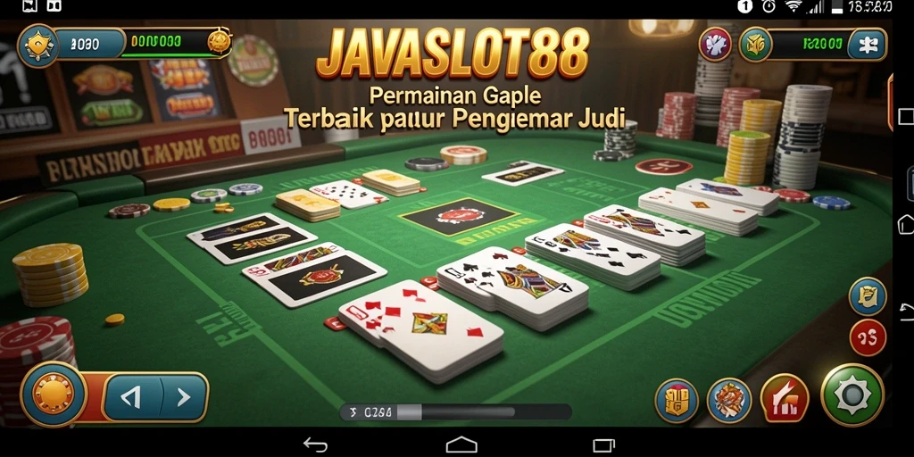 Screenshot gameplay <strong>JAVASLOT88</strong> menampilkan aksi seru permainan Gaple.