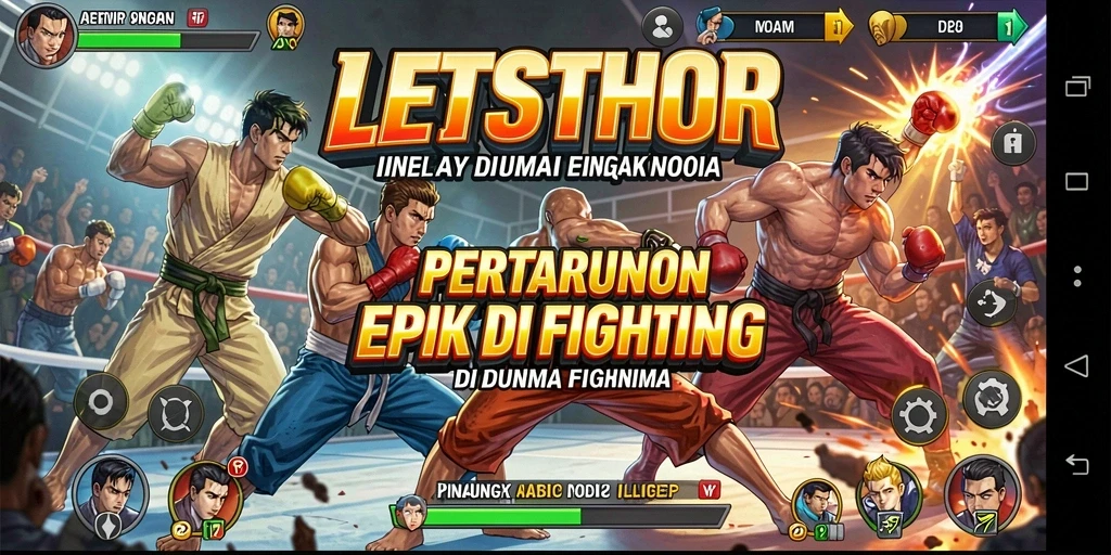 Tangkapan layar ini menunjukkan aksi pertarungan mendebarkan dalam LETSTHOR.