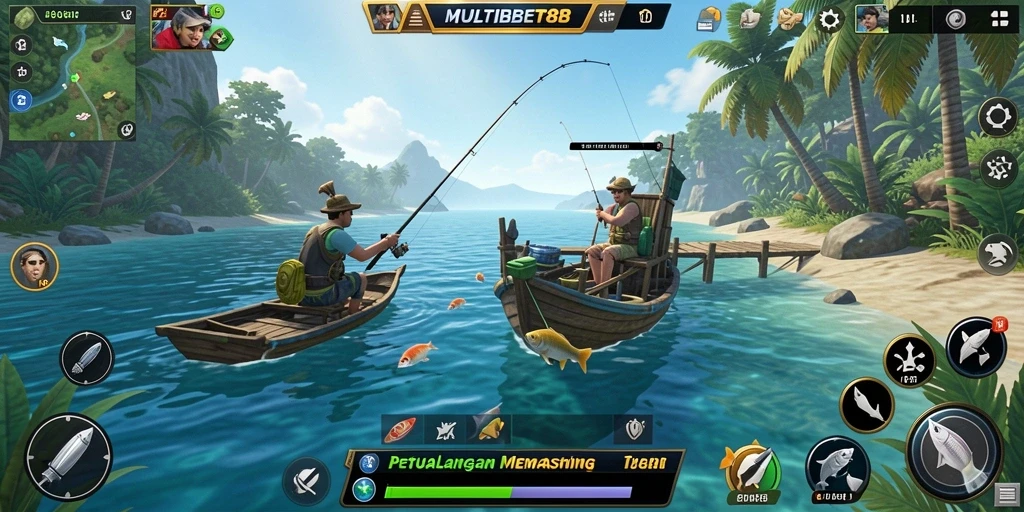 Tampilan gameplay Fishing di MULTIBET88 yang mendebarkan dan seru.