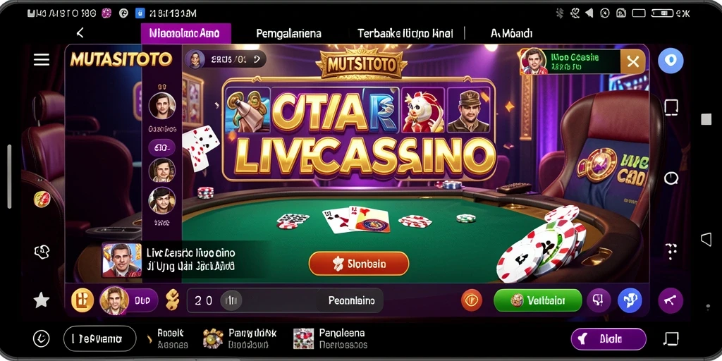 Gambaran interaksi dealer langsung di MUTASITOTO Live Casino.