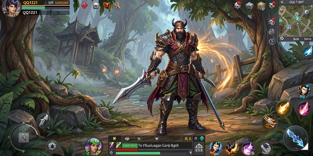 Screenshot menampilkan aksi seru dalam petualangan MMORPG QQ1221.