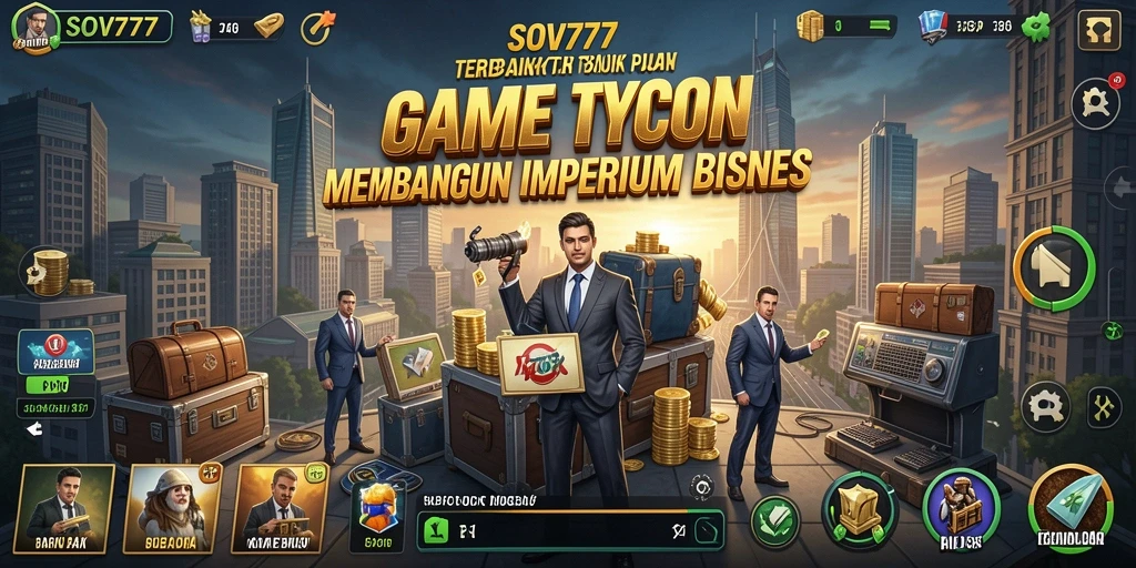 Tampilan gameplay <strong>SOV777</strong> yang menunjukkan manajemen bisnis yang seru.