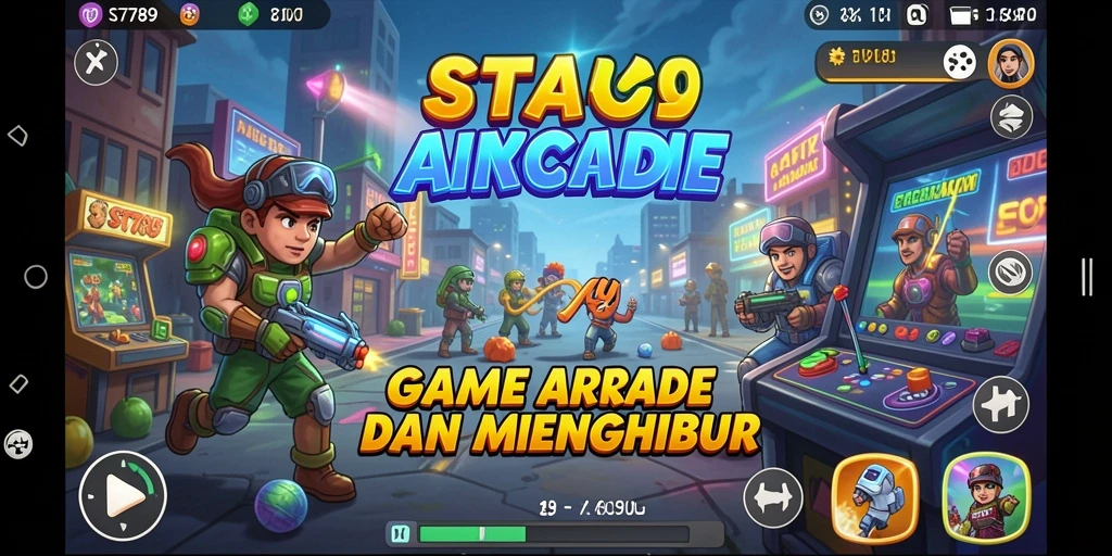 Screenshot ST789 menampilkan aksi seru dalam gameplay Arcade yang mengasyikkan.