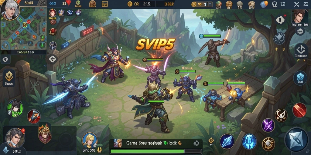 Tampilan gameplay menarik dari SVIP5 dengan elemen strategi SLG.