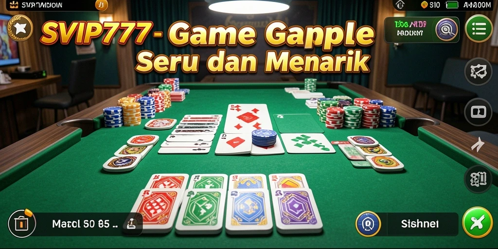 Tampilan gameplay seru dari SVIP777 dalam permainan Gaple.