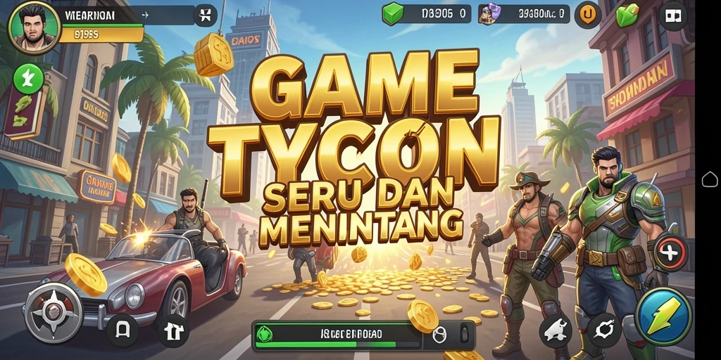 Screenshot gameplay T6 menampilkan pengelolaan bisnis yang menarik.