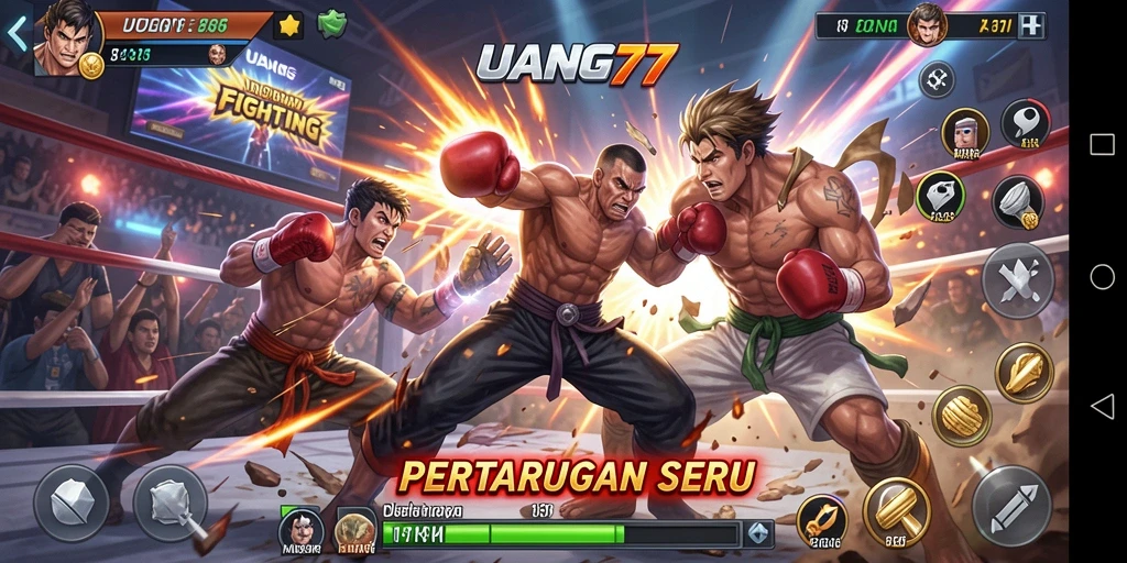 Gameplay seru dan penuh aksi dalam UANG77.