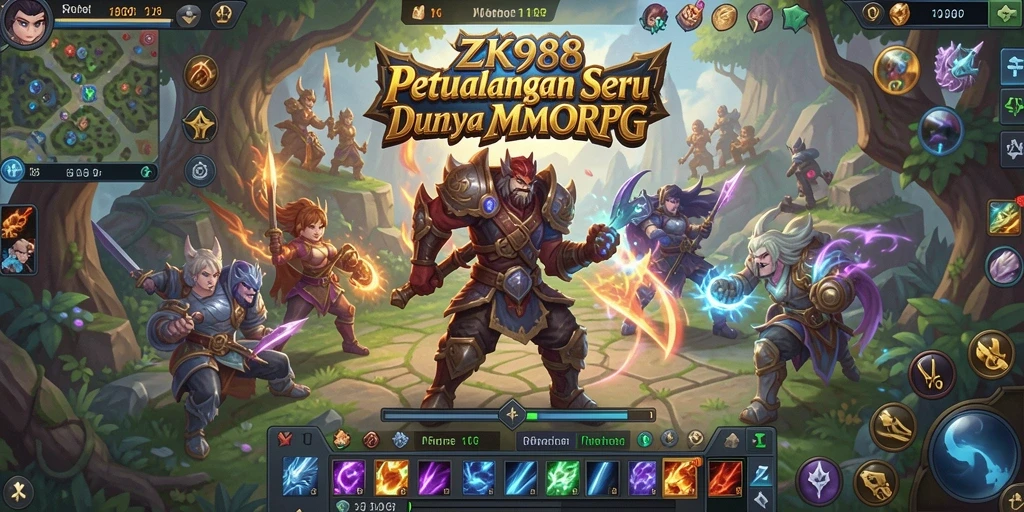 Tampilan gameplay ZK988 yang epik dalam dunia MMORPG.